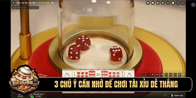 3 chú ý cần nhớ để chơi tài xỉu dễ thắng