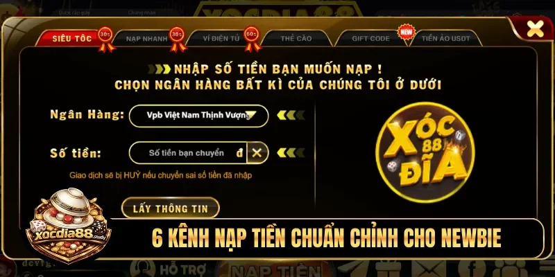 6 kênh nạp tiền chuẩn chỉnh cho newbie