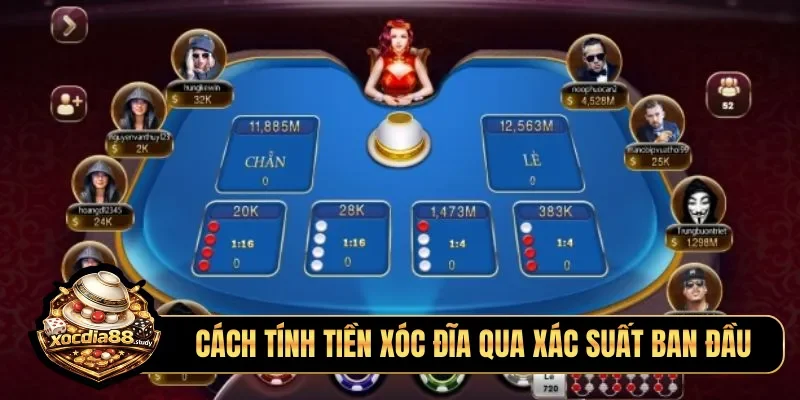 Cách tính tiền xóc đĩa qua xác suất ban đầu