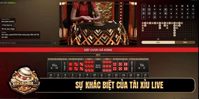 Sự khác biệt của tài xỉu live